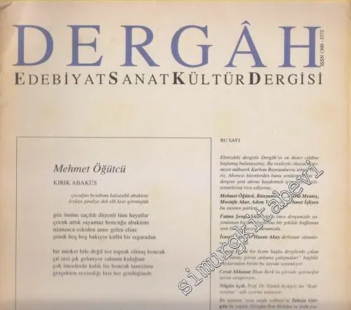 Dergâh: Aylık Edebiyat Sanat Kültür Dergisi - Sayı: 133, Mart 2001, Cilt: 12
