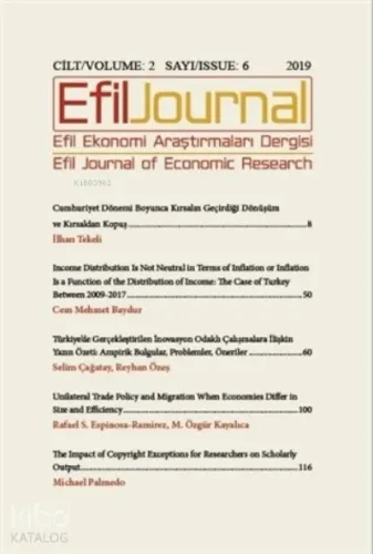 Efil Ekonomi Araştırmaları Dergisi Cilt: 2 Sayı: 7