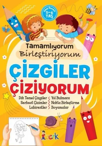 Tamamlıyorum Birleştiriyorum - Çizgiler Çiziyorum