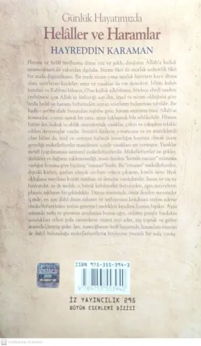 Helaller ve Haramlar Hayrettin Karaman İz Yayıncılık