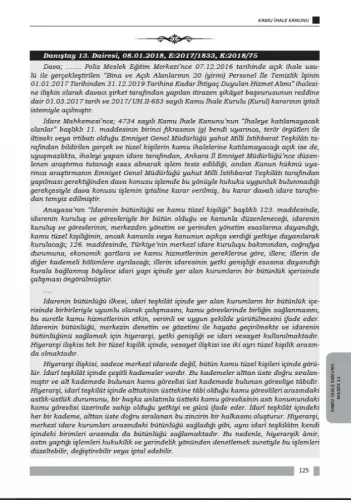 Kamu İhale Hukukuna İlişkin Yerleşik Danıştay İçtihatları