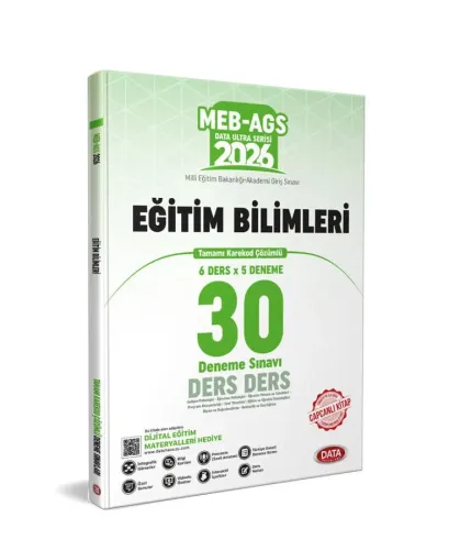 Data Yayınları 2026 MEB AGS Eğitim Bilimleri Ders Ders Karekod Çözümlü Deneme Sınavları