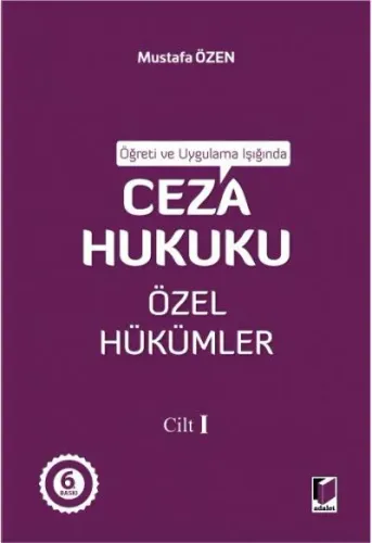 Ceza Hukuku Özel Hükümler Cilt I
