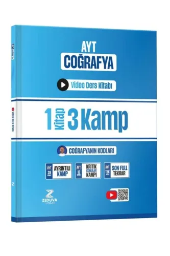ZEDUVA COĞRAFYANIN KODLARI AYT COĞRAFYA 1KİTAP 3 KAMP VİDEO DERS KİTABI