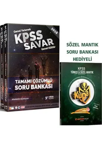 Rektör 2018 KPSS Savar Genel Yetenek Genel Kültür Tamamı Çözümlü Soru Bankası 2 Kitap