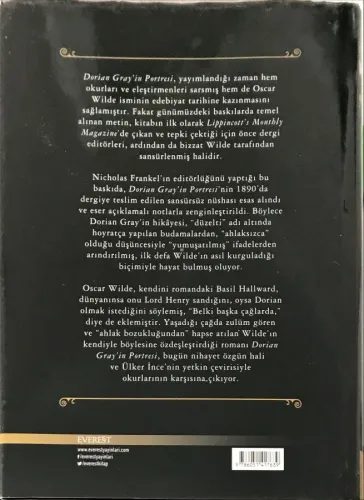 Dorian Gray'in Portresi- Açıklamalı ve Sansürsüz 1.Basım Oscar Wilde E