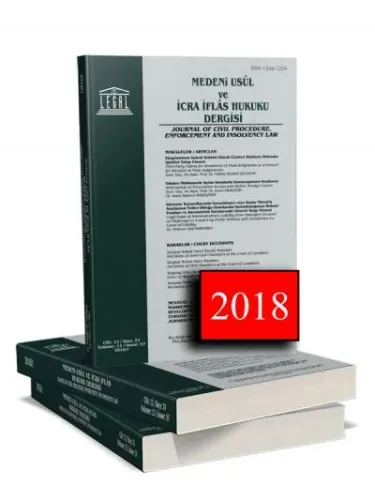 Legal Medeni Usul ve İcra İflas Hukuku Dergisi ( 2018 Yılı Aboneliği ) ( 3 Sayı )