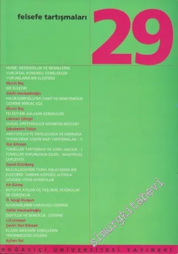 Felsefe Tartışmaları 29. Kitap - Sayı: 29, 2002       2002