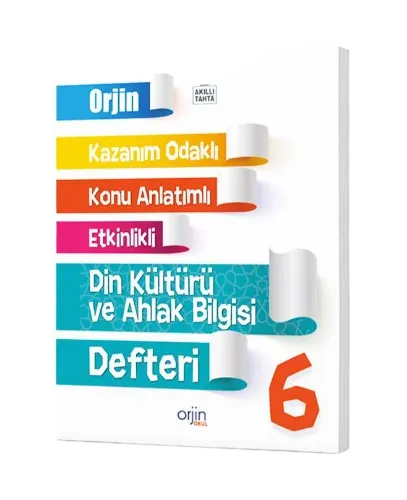 Orjin 6. Sınıf Din Kültürü ve Ahlak Bilgisi Akıllı Defter