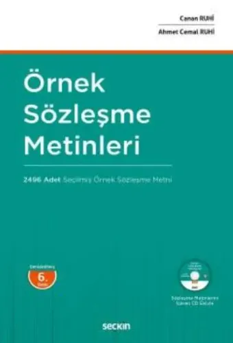 Örnek Sözleşme Metinleri Canan Ruhi-Ahmet Cemal Ruhi