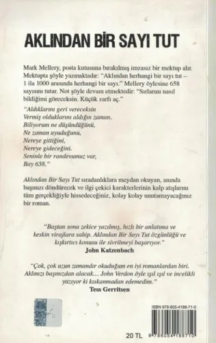 Aklından Bir Sayı Tut John Verdon Koridor Yayıncılık %51 indirimli