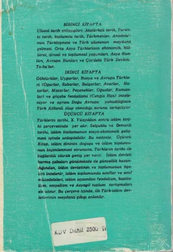 Türklerin Tarihi 3 Doğan Avcıoğlu Tekin Yayınevi %40 indirimli
