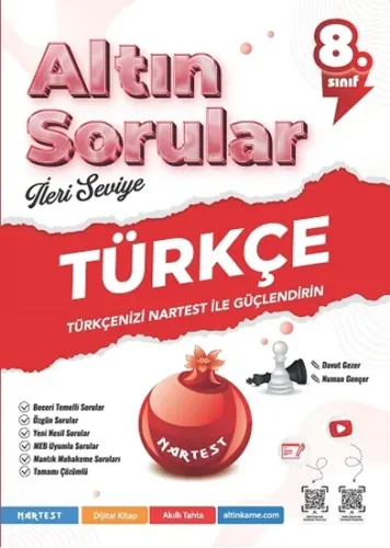 Nartest Yayınları 8. Sınıf Türkçe Power Up Soru Bankası Nartest Yayınc
