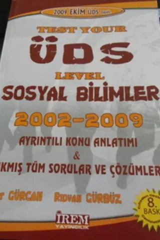 Test Your ÜDS Level Sosyal Bilimler 2002 - 2009 Ayrıntılı Konu Anlatımı