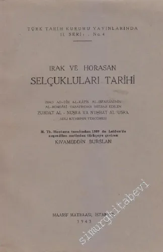 Irak ve Horasan Selçukluları Tarihi -        1943