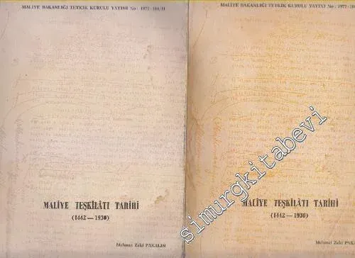 Maliye Teşkilatı Tarihi Cilt  2-3  (1442 - 1930) -        1978