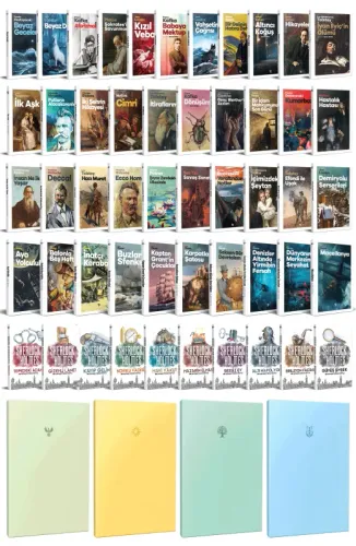 51 Dünya Klasiği ve Pastel Çizgisiz Defter Seti -2 - Halkkitabevi