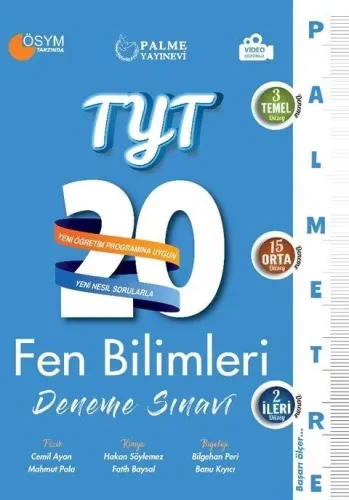 Palme Yayınları TYT Fen Bilimleri Palmetre Serisi 20 Deneme Video Çözü