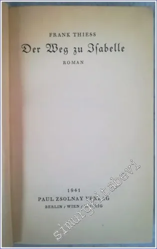 Der Weg zu Isabelle -        1941