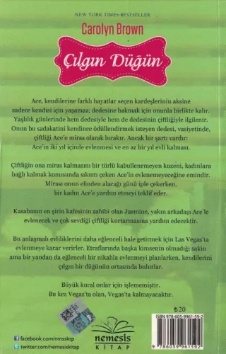 Çılgın Düğün Carolyn Brown Nemesis Kitap %44 indirimli