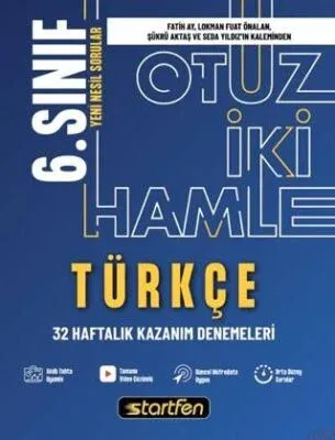 STARTFEN 6. SINIF TÜRKÇE 32 HAMLE HAFTALIK KAZANIM DENEMELERİ