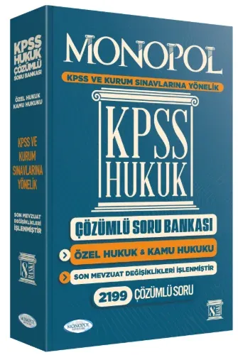 Monopol Yayınları 2025 KPSS Hukuk Çözümlü Soru Bankası