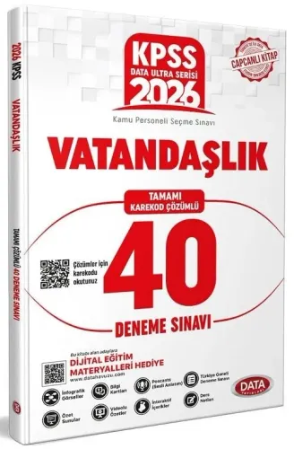 Data Yayınları 2026 KPSS Ultra Serisi Vatandaşlık 40 Deneme Sınavı