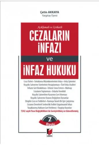 Cezaların İnfazı ve İnfaz Hukuku