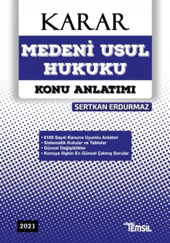 Medeni Usul Hukuku Konu Anlatımı