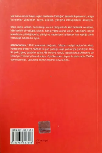 Yok Bana Sensiz Hayat Aslı Tohumcu Türkiye İş Bankası Kültür Yayınları