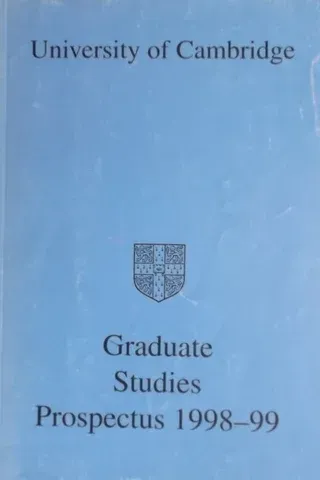Graduate Studies Prospectus 1998-99
