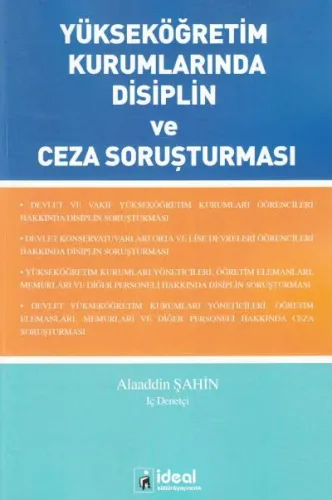 Yükseköğretim Kurumlarında Disiplin ve Ceza Soruşturması