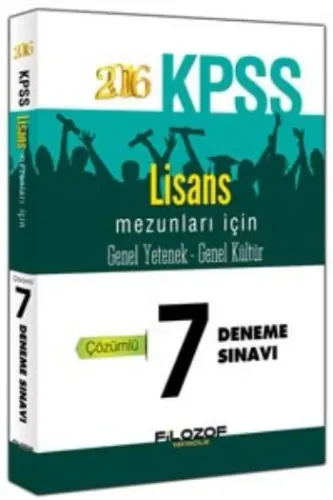 KPSS Lisans Mezunları İçin Genel Yetenek Genel Kültür Çözümlü 7 Deneme Sınavı