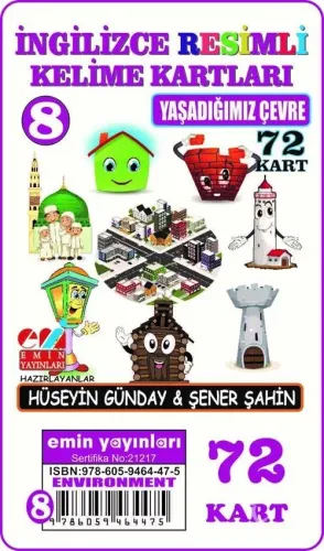İngilizce 08.Yaşadığımız Çevre / Resimli Kelime Kartları 72-Kart