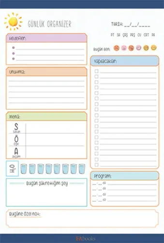 Günlük Organizer Bloknot Günlük Hayatı Planlayan Bir Kurtarıcı