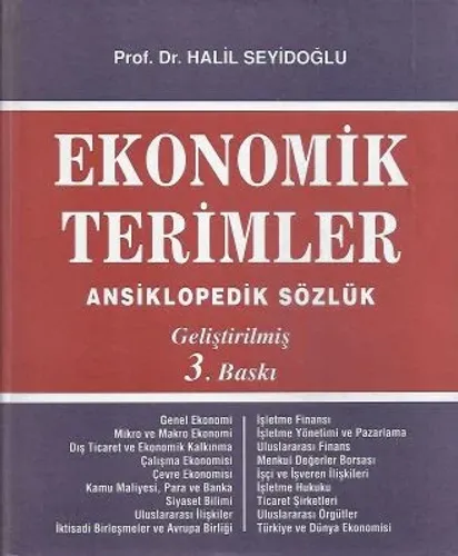 Ekonomik Terimler Ansiklopedik Sözlük - Ciltli Kitap - İkinci El Kitap