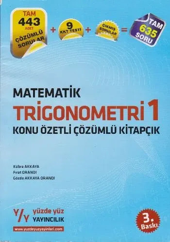 Yüzde Yüz LYS MatematikTrigonometri 1 Konu Özetli Çözümlü Kitapçık