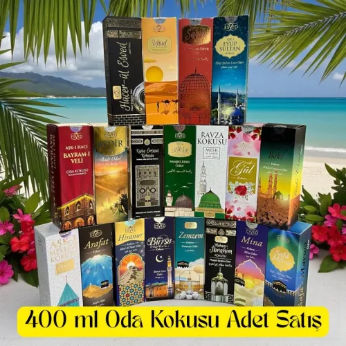 ALKOLSÜZ ODA KOKUSU 400 ML. SPREY  Oda ve Seccade Kokusu  (ADET SATIŞ KARIŞIK)