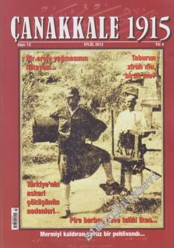 Çanakkale 1915 Dergisi - Sayı: 13    Yıl: 4  Eylül