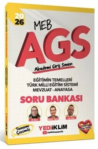 Yediiklim Yayınları 2026 MEB AGS Eğitimin Temelleri Türk Milli Eğitim 