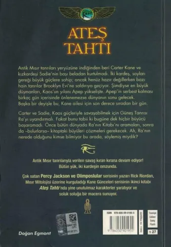 Ateş Tahtı Rick Riordan Doğan Egmont %52 indirimli