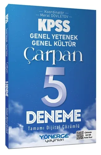 Yönerge Yayınları 2026 KPSS Genel Yetenek Genel Kültür Çarpan 5 Deneme Çözümlü