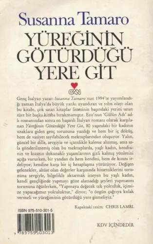 Yüreğinin Götürdüğü Yere Git Susanna Tamaro Can Yayınları %28 indiriml