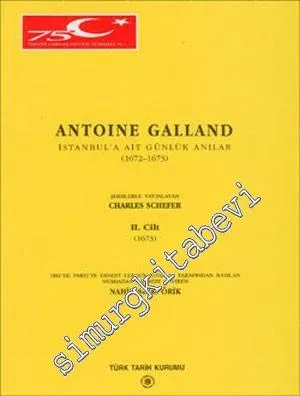 İstanbul'a Ait Günlük Hatıralar  [ Anılar ] (1672 - 1673 ) 2 Cilt TAKIM -        1998