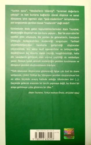 Modernliğin Eleştirisi Alain Touraine Yapı Kredi Yayınları