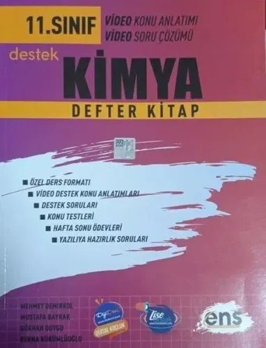 ENS Yayıncılık 11. Sınıf Kimya Destek Defterim