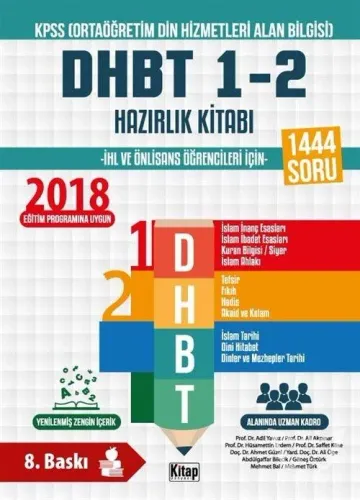 Diyanet İşleri Başkanlığı Din Hizmetleri Alan Bilgisi DHBT 1-2 Hazırlık Kitabı 2020
