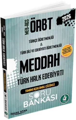 Atak Yayınları 2026 MEB AGS ÖABT Meddah Türk Halk Edebiyatı Tamamı Çözümlü Soru Bankası