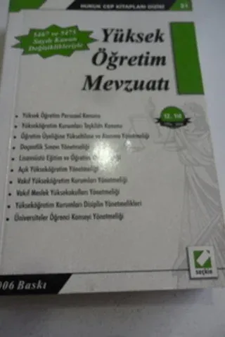 Yüksek Öğretim Mevzuatı