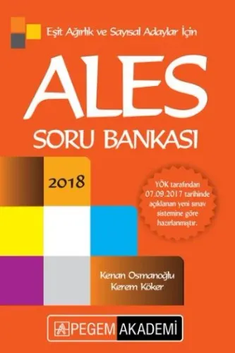 2018 ALES Eşit Ağırlık ve Sayısal Adaylar için Soru Bankası